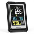 thumbnail image 1 of Newentor CO2 Monitor, Indoor Air Quality Meters, Real-Time Temperature & Humidity Monitor, Carbon Dioxide Detector with Alerts, Alarm Clock, for Home, Office, and Greenhouse Use, Black, 1 of 11