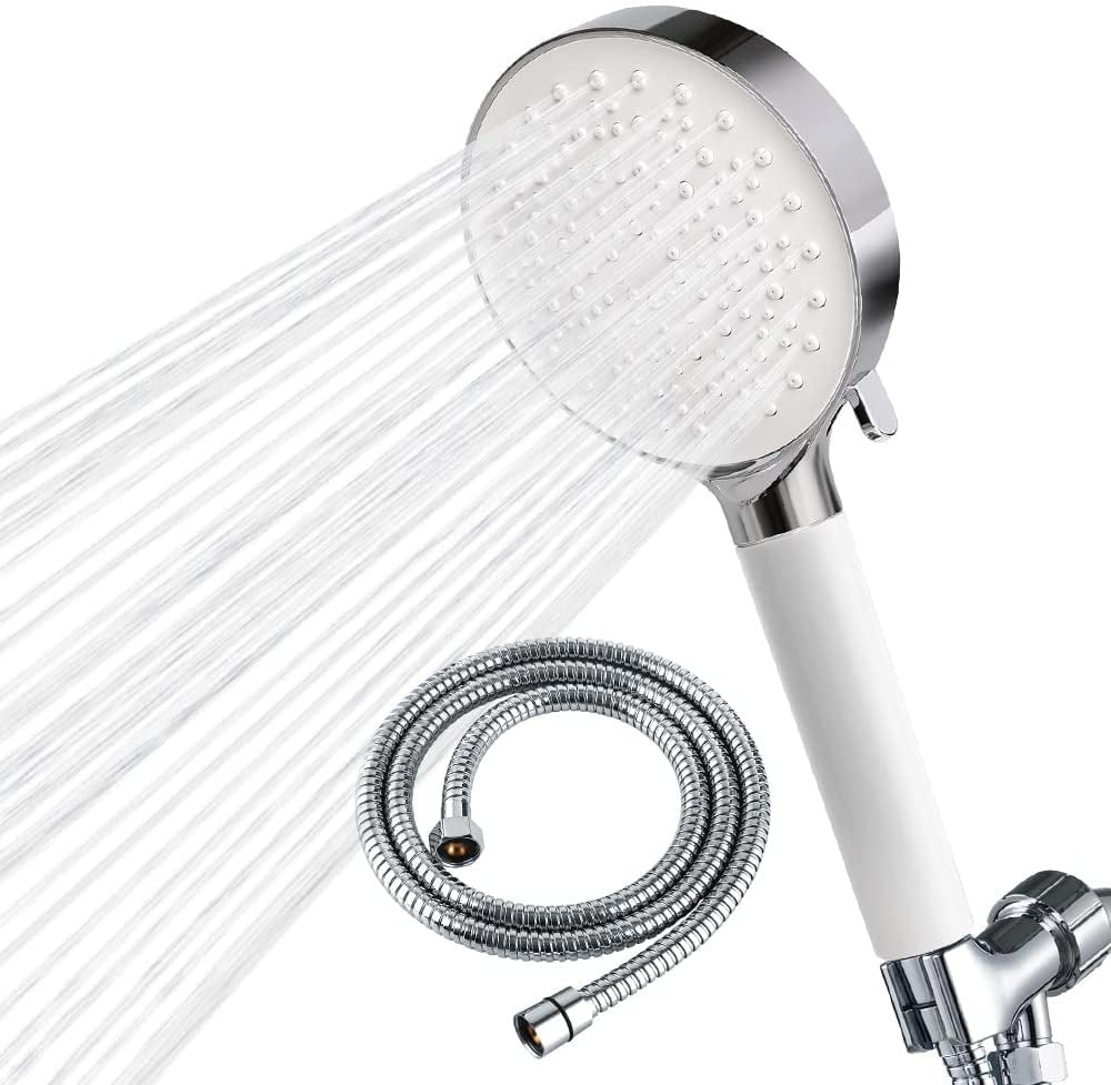 Newentor Shower Head, High Pressure 6 Spray Modes Handheld Shower Head, with 59" Hose and