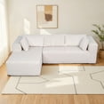 thumbnail image 1 of Newest 105" L-Shaped Modular Compression Sofa, Plush Upholstery, All-Foam Structure (No Springs),Vacuum-Packed, Space-Saving for Living Room, Bedroom, Apartment (Right Chaise), 1 of 8