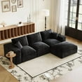 thumbnail image 1 of Newest 108" Modular Cloud Sectional Sofa in Black - L-Shape Chaise with Deep Seat for Large Living Room & Family Entertainment​, 1 of 10