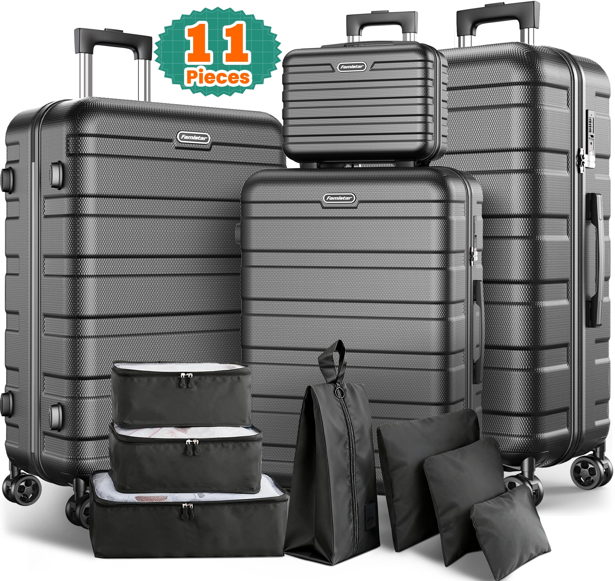 Customer reviews for 11-Piece Hardshell Luggage Set, 28/24/20