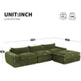 thumbnail image 1 of Newest 116'' Fully Compressed Sofa with High Density Foam, No Assembly Required, Legless Design without Frame, Integrated Backrest and Seat Cushion, Free Combination, Particle Chenille, 1 of 8