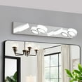 thumbnail image 1 of Newest 29” Modern 4-Light LED Bathroom Vanity Light, Dimmable Chrome with Rotatable Shades for Mirror & Vanity, 1 of 10
