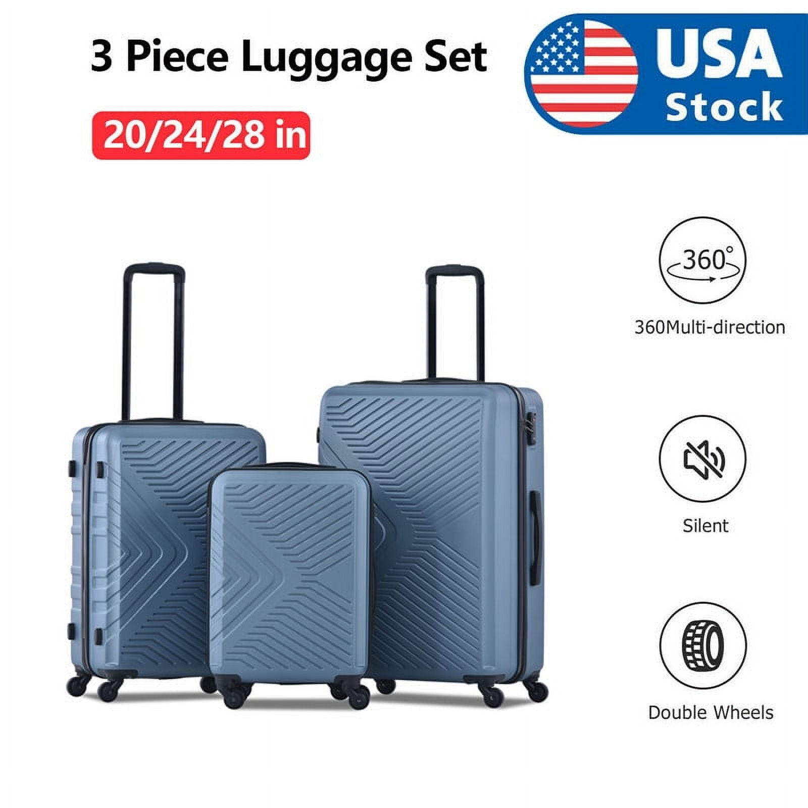 ニューパワーフリースタイルL R各10本ずつ Newest 3 Piece Set Suitcase Spinner Hardshell Lightweight TSA Lock