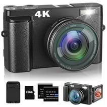 Newest 4K Digital Camera for Photography Autofocus Cameras 48MP Vlogging Camera 16X Digital Zoom Camcorder for YouTube with 32GB Card