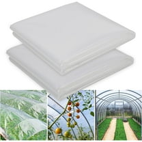 Newest 6 Mil Greenhouse Film  Plastic Sheeting, Green House Plastic Covering Polyethylene Film for Farms Garden Plants (6.5' x 6.5' - 2 PCS)