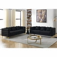 thumbnail image 1 of Newest 6-Piece Teddy Fabric Sofa Set (3+3 Seater) for Large Family Room or Social Lounge, Black, 1 of 1