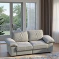thumbnail image 1 of Newest 78.74" Gray Faux Leather Sofa with Hidden Storage - 2-Seater Loveseat for Small Apartments, Space-Saving Compact Design, 1 of 27