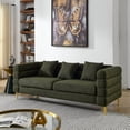 thumbnail image 1 of Newest 81" American Streamline 3-Seater Sofa in Green Teddy for Statement Living Room, Green, 1 of 2