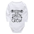 thumbnail image 1 of Newest Addition To The Cousin Crew Neutral Baby Onesie Long Sleeve Baby Girl Take Home Outfit White Romper Baby Girl 12-18 M, 1 of 2
