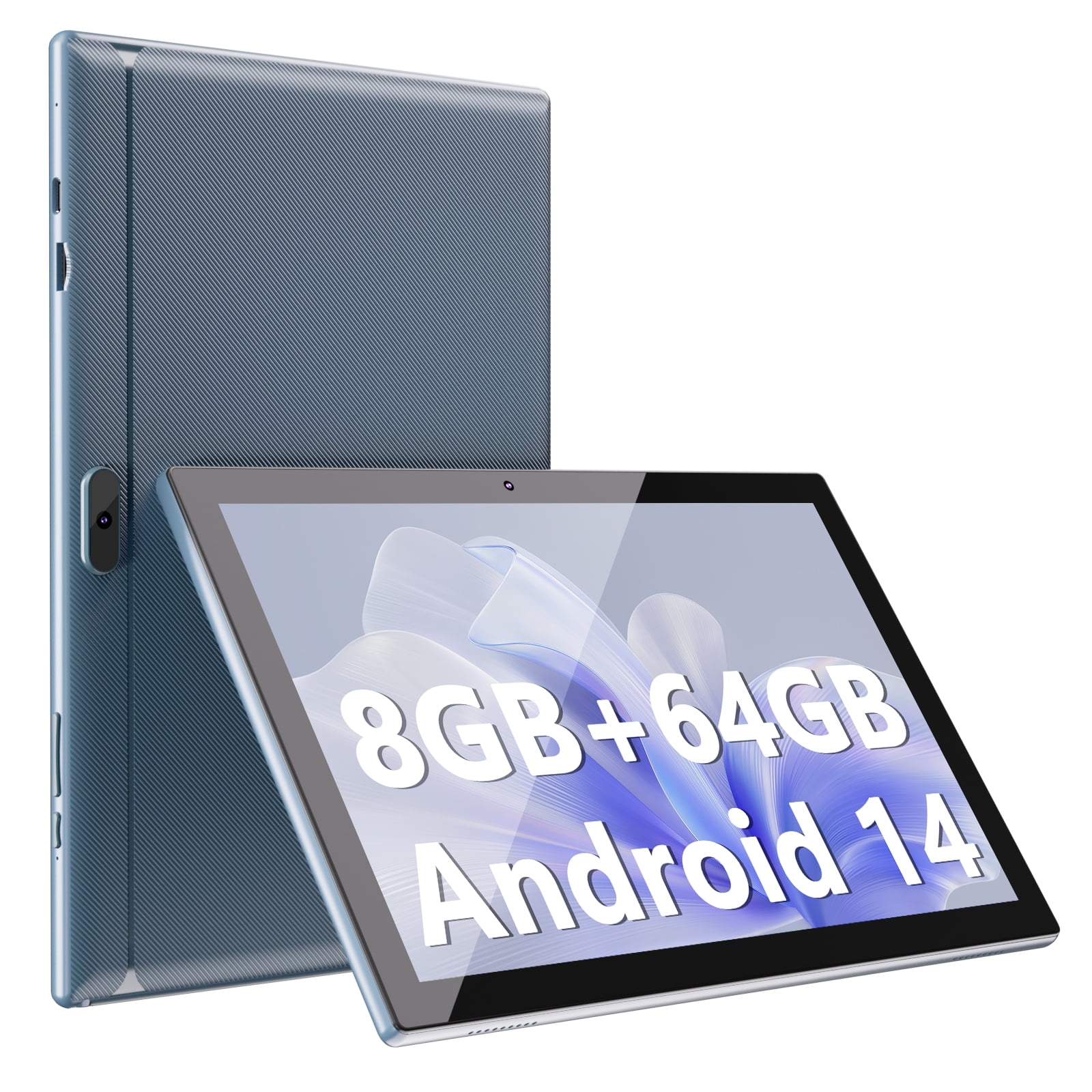 Newest Android 14 Tablet 10 inch, 8GB RAM 64GB ROM & 1TB Expandable Tablets, Quad-core 1.8Ghz Processer, 1280x800 IPS HD Touch Screen Tablet PC, 2.4G/5G Wifi6 BT 5.0, 8MP Dual Camera, 6000mAh Battery