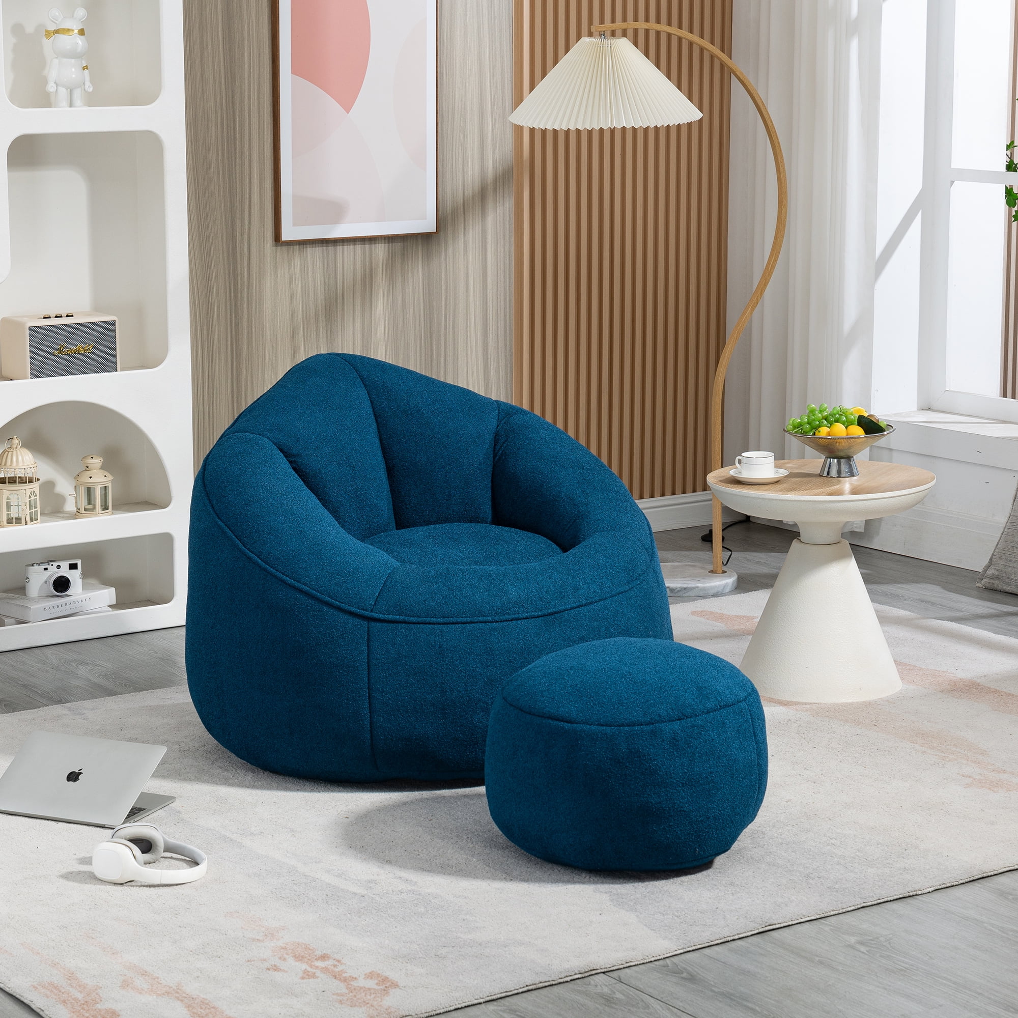 Newest Bean Bag Chairs Large Bean Bag Couch for Adults Stuffed Sofa Chair Comfy Giant Bean Bag Chair with Spacious Design for Reading, Playing or Relaxing
