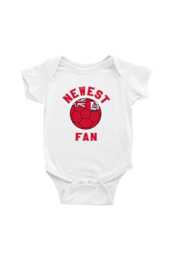 Newest Bermuda National Soccer Team Fan Cute Baby Jumpsuits Newborn Clothes (White, 12-18 Months)