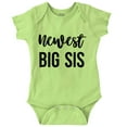 thumbnail image 1 of Newest Big Sis Sisters Older Sibling Bodysuit Jumper Girls Infant Baby Brisco Brands 12M, 1 of 6