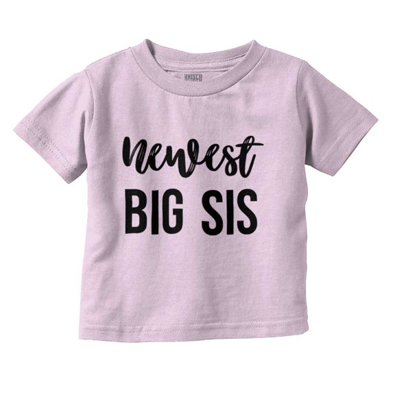 Newest Big Sis Sisters Older Sibling Youth T Shirt Tee Girls Infant Toddler Brisco Brands 12M