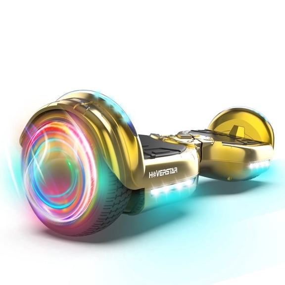 Newest Bluetooth Hoverboard, Chrome Color Hover Board Led Wheels Self Balancing Scooter with Built-in Speaker for Kids, Teenager
