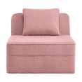 thumbnail image 1 of Newest Boneless Armless Sofa, Pink Corduroy Cloud Couch with Pillow, No Assembly Needed, Plush, 1 of 9