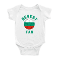 thumbnail image 1 of Newest Bulgaria National Soccer Team Fan Baby Rompers Bodysuit (White, 12-18 Months), 1 of 5