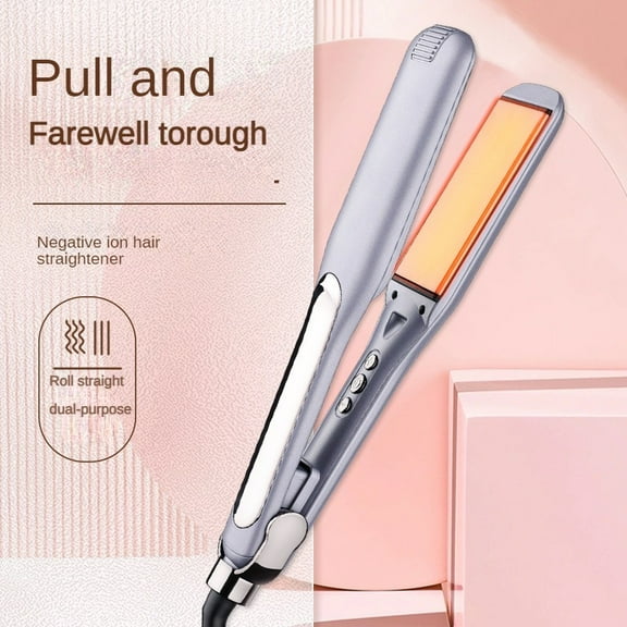 Newest Ceramic Hair Straightener with Smart LCD Display - 30s Fast Heat Up, 450 ° F Adjustable Temperature, Ionic Frizz Control