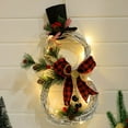 thumbnail image 1 of Newest Christmas Decoration Rattan Wreath with Lights for Home Fireplace Window Door Decor Garland Xmas Tree Hanging Pendant,Red, 1 of 7