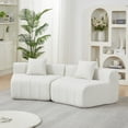 thumbnail image 1 of Newest Curved Modular Chenille Sectional Sofa with Piano Key Design and No Assembly, Beige, 1 of 7