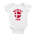 thumbnail image 1 of Newest Denmark National Soccer Team Fan Cute Baby Jumpsuits Newborn Clothes (White, 6-12 Months), 1 of 5