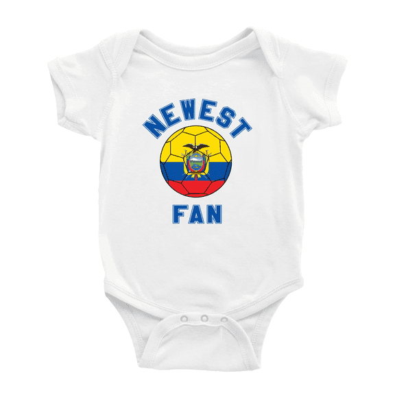 Newest Ecuador National Soccer Team Fan Baby Jumpsuits Newborn Clothes (White, 18-24 Months)