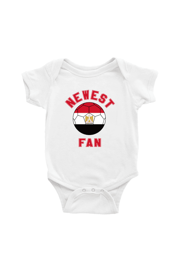 Newest Egypt National Soccer Team Fan Baby Jumpsuits (White, 0-3 Months)