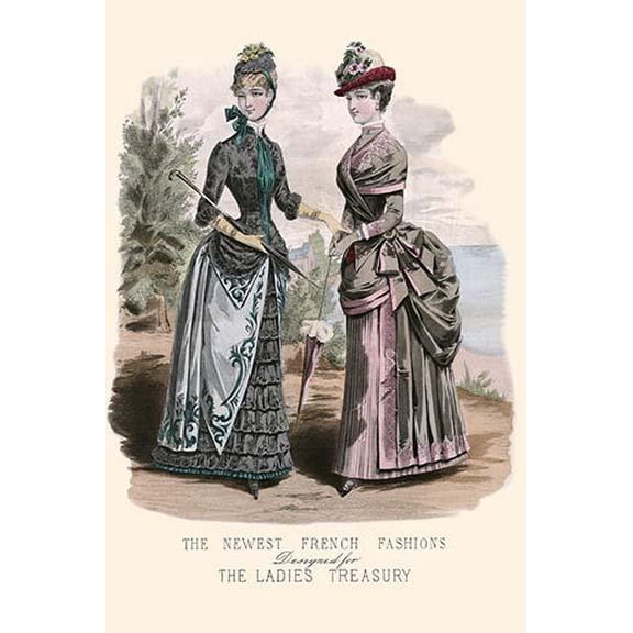 Newest French Fashions - 1884-Fine Art Canvas Print (20" x 30")