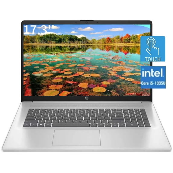 Newest HP 17.3" HD Touchscreen Laptop, Intel Core i5 1335U(Beat i7-1255U),up to 4.6 GHz,64GB RAM,1TB SSD, Backlit Keyboard, Numeric Keypad, Wi-Fi 6, Bluetooth, Windows 11 Home Silver