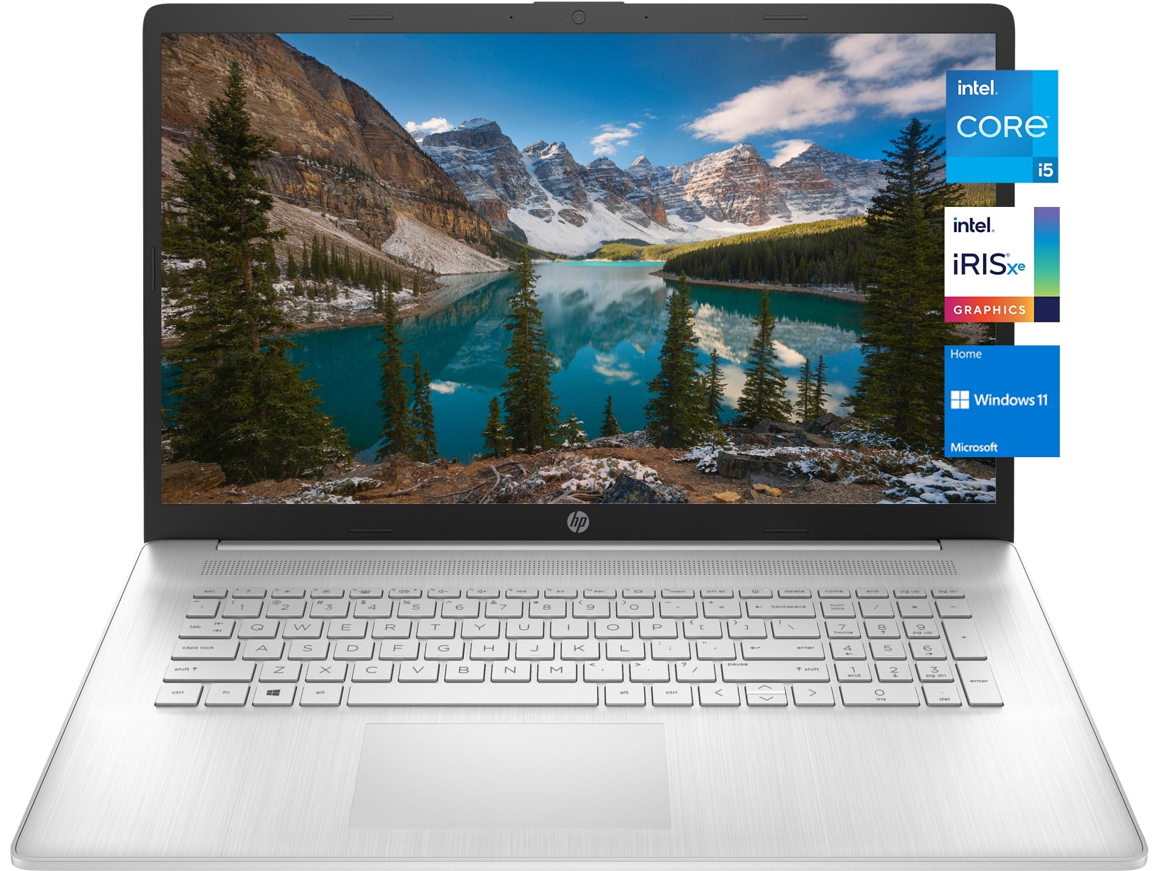 Newest HP 17 Laptop, 17.3" FHD Display, Intel Core i5-1135G7, 32GB DDR4 RAM, 1TB SSD, Webcam, HDMI, Bluetooth, Type-C, Wi-Fi, Windows 11 Home, Silver