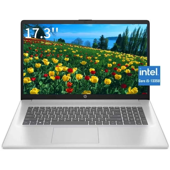 Newest HP 17 Laptop, 17.3" FHD IPS Display, Intel Core i5 1335U(Beat i7-1255U), 16GB RAM, 512GB SSD, Backlit Keyboard, Numeric Keypad, Wi-Fi 6, Bluetooth, Windows 11 Home Silver