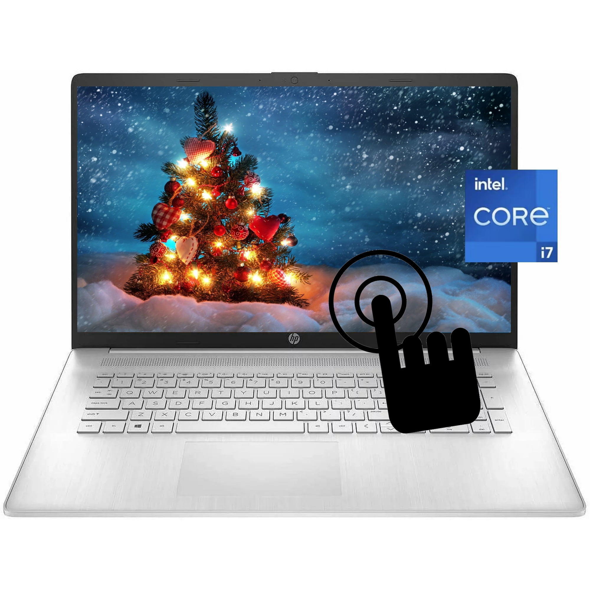 Newest HP 17 Laptop,17.3" HD Touchscreen Laptop,Intel Core i7-1355U 10 Cores,64GB RAM,2TB SSD,Intel Iris Xe Graphics,Webcam,HDMI,Wi-Fi 6 ,Bluetooth , Backlit Keyboard,Windows 11 Pro,Silver