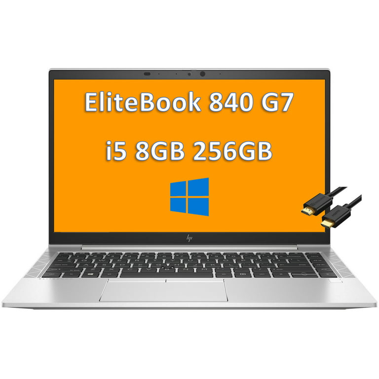 Newest HP Elitebook 840 G7 14 Full HD (1920x1080) i5-10210U, 8GB RAM,  256GB PCIe SSD Business Laptop Quad-Core Fingerprint, Backlit, 2 x  Thunderbolt