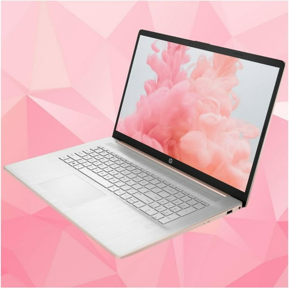 Newest HP Essential 17t Laptop, 17.3" HD+ Touchscreen, Intel Core i7-1355U, 32GB RAM, 512GB SSD, Backlit Keyboard, Fingerprint Reader,Webcam, HDMI, Wi-Fi 6, Windows 11 Home, Pale Rose Gold