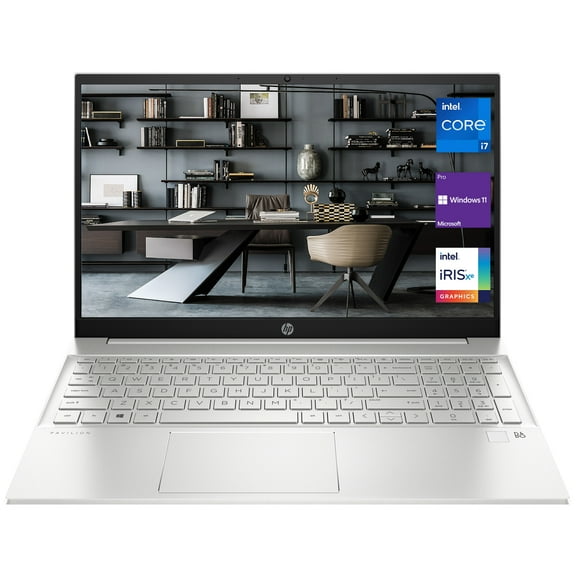 Newest HP Pavilion Business Laptop, 15.6" FHD IPS Display, Intel Core i7-1195G7, 64GB RAM, 1TB SSD, Webcam, FP Reader, HDMI, Wi-Fi, Windows 11 Pro, Silver
