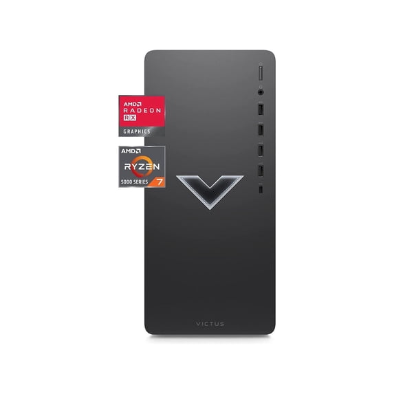 Newest HP Victus 15L Gaming Desktop PC, AMD Ryzen 9 5700G Processor, AMD Radeon RX 6600XT Graphics, 64GB RAM, 8TB SSD, Wired Keyboard & Mouse, Wi-Fi 6, Bluetooth, Windows 11 Home, Cefesfy
