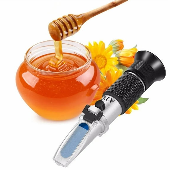 Newest Handheld refractometer Refraction Tools 58~92% Brix 38~43 Be Baume Honey Water Contents (12 - 27%) Refractometer ,Reliable & Consistent Readings