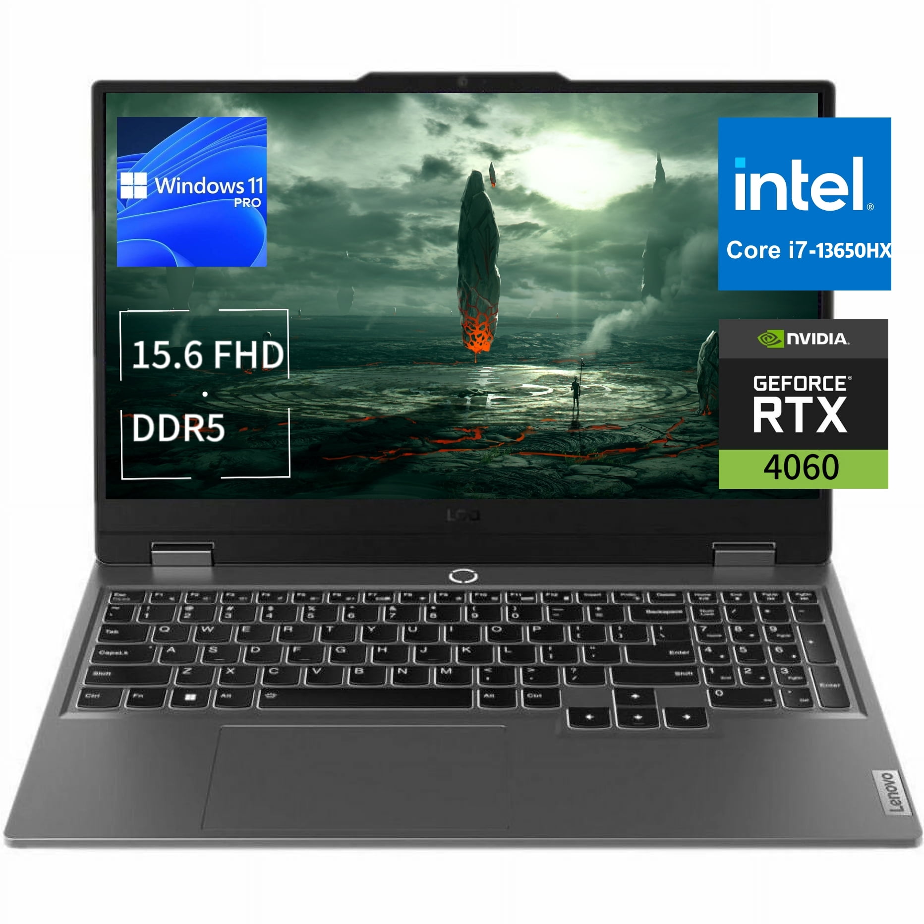 Newest Lenovo LOQ Laptop, 15.6" FHD Gaming Laptop, Intel Core i7-13650HX,40GB DDR5 RAM,2TB SSD, NVIDIA GeForce RTX 4060 8GB, Backlit,Webcam, HDMI, Bluetooth, Windows 11 Pro