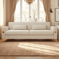 thumbnail image 1 of Newest Luxury Beige Velvet Sofa with Gold Accents - Modern 3-Seat Couch for Primary Living Space & Apartment Decor​, 1 of 16