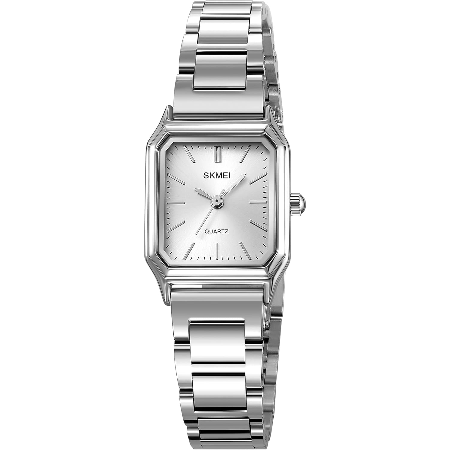 時計 Time less steel square watch y2k Y2k, 2000s Vintage Retro Style Silver Stainless Steel