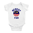 thumbnail image 1 of Newest Malaysia National Soccer Team Fan Cute Baby Romper (White, 18-24 Months), 1 of 5