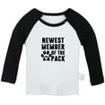 thumbnail image 1 of Newest Member Of The Pack Funny T shirt For Baby, Newborn Babies T-shirts, Infant Tops, 0-24M Kids Graphic Tees Clothing (Long Black Raglan T-shirt, 12-18 Months), 1 of 4