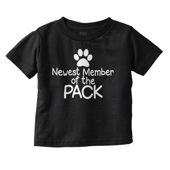 Newest Member Of The Pack Paw Print Toddler Boy Girl T Shirt Infant Toddler Brisco Brands 12M