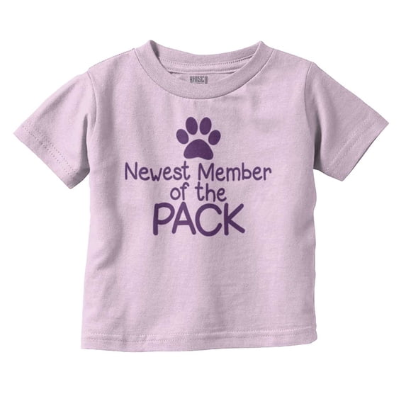 Newest Member Of The Pack Paw Print Toddler Boy Girl T Shirt Infant Toddler Brisco Brands 18M