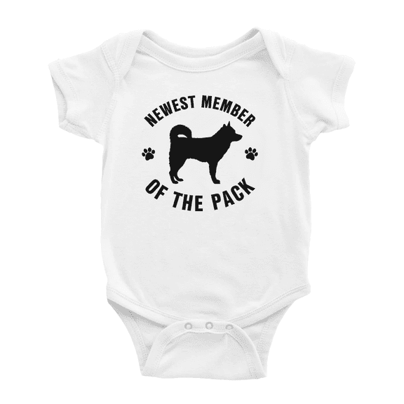 Newest Member of The Pack Alaskan Klee Kai Dog Cute Baby Jumpsuits Boy Girl
