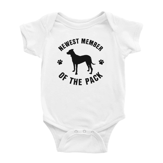 Newest Member of The Pack Bull Arab Dog Funny Baby Romper Infant Boy Girl
