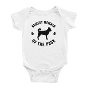 Newest Member of The Pack Kishu Ken Dog Cute Baby Jumpsuits