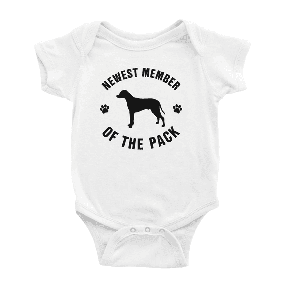 Newest Member of The Pack Rhodesian Ridgeback Dog Cute Baby Romper Boy Girl