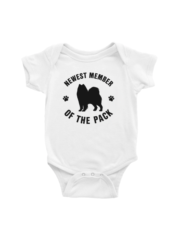 Newest Member of The Pack Samoyed Dog Cute Baby Jumpsuits Boy Girl